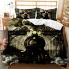 Steam Train Duvet Cover Digital Illustration Of A Locomotive Train On A Steel Railway Track Adventure Art Polyester Qulit Cover