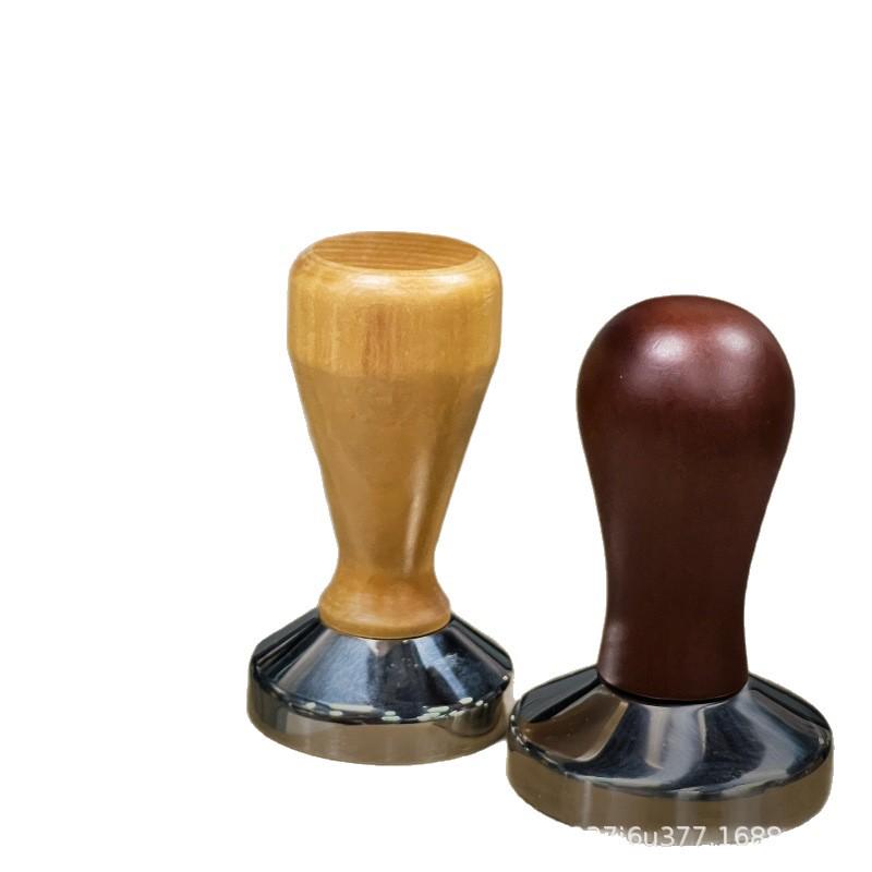 Italian Stainless Steel Coffee Tamper with Flat Base and Ergonomic Handle (51/53/58mm)