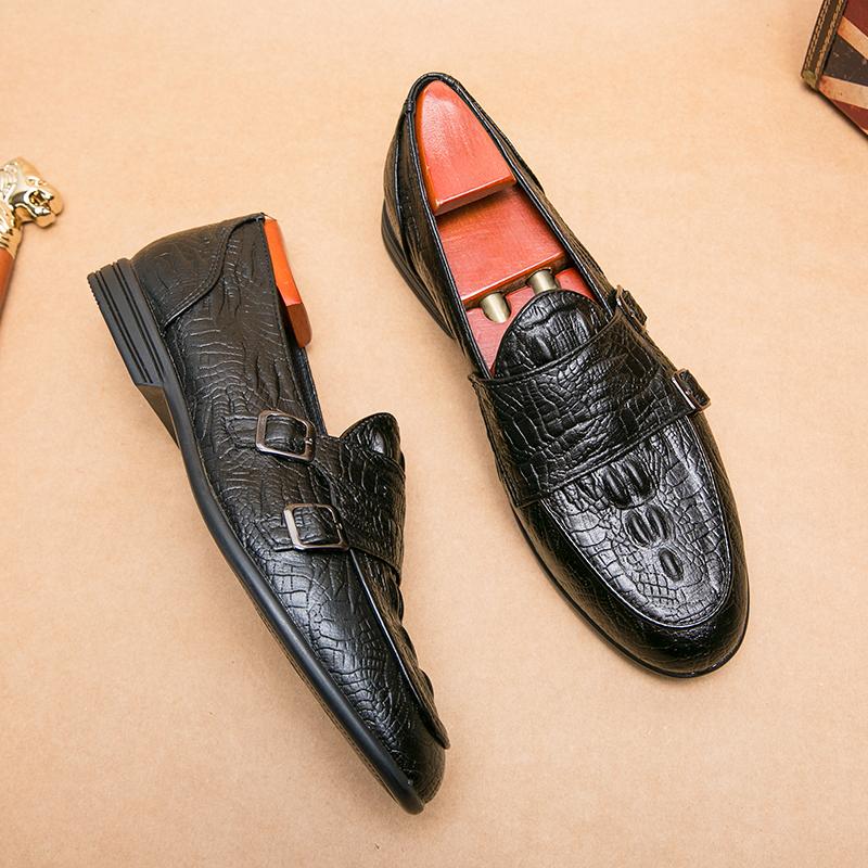 Lyxiga Herr Läderskor Mode Bröllopsfest Skor Lyxiga Herr Designer Business Flats Skor Stor Storlek 2024 Nya Stor Storlek 38-47