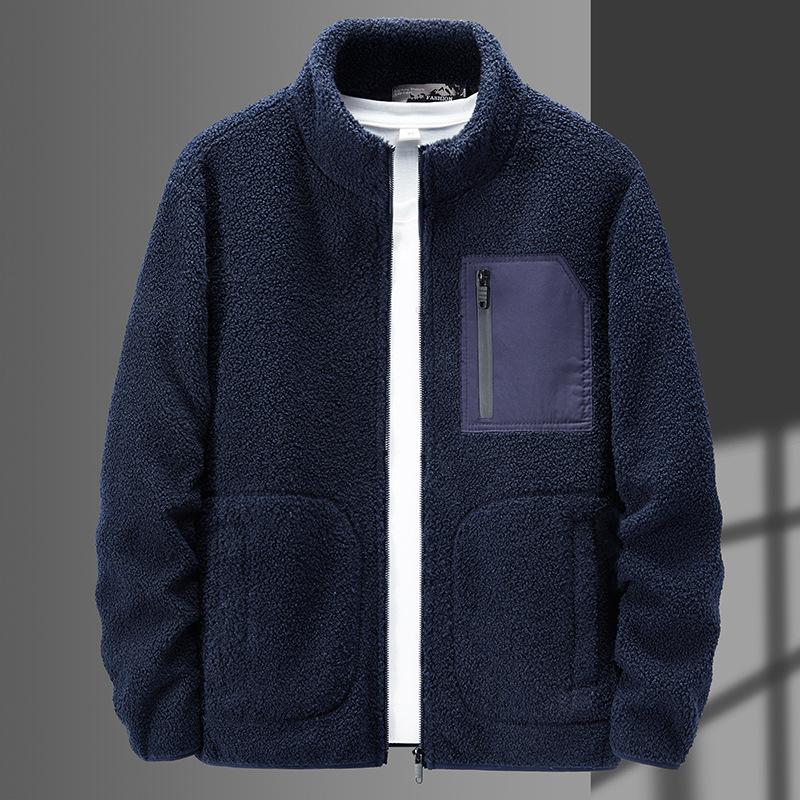 Lamb Fleece Men's Sweater Jacket Cardigan Teddy Fleece Men's Jacket Jacket Fleece Jacket Jacket Jacket Jacket Jacket Liner