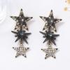 Exaggerated Temperament Shiny Rhinestone Zircon Star Splicing Tassel Dangle Earrings for Women Exquisite Luxury Piercing Jewelry