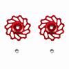 2 X CNC Alloy Jockey Wheel Rear Derailleur Pulley For MTB Bicycle Road Bike(red 11T)
