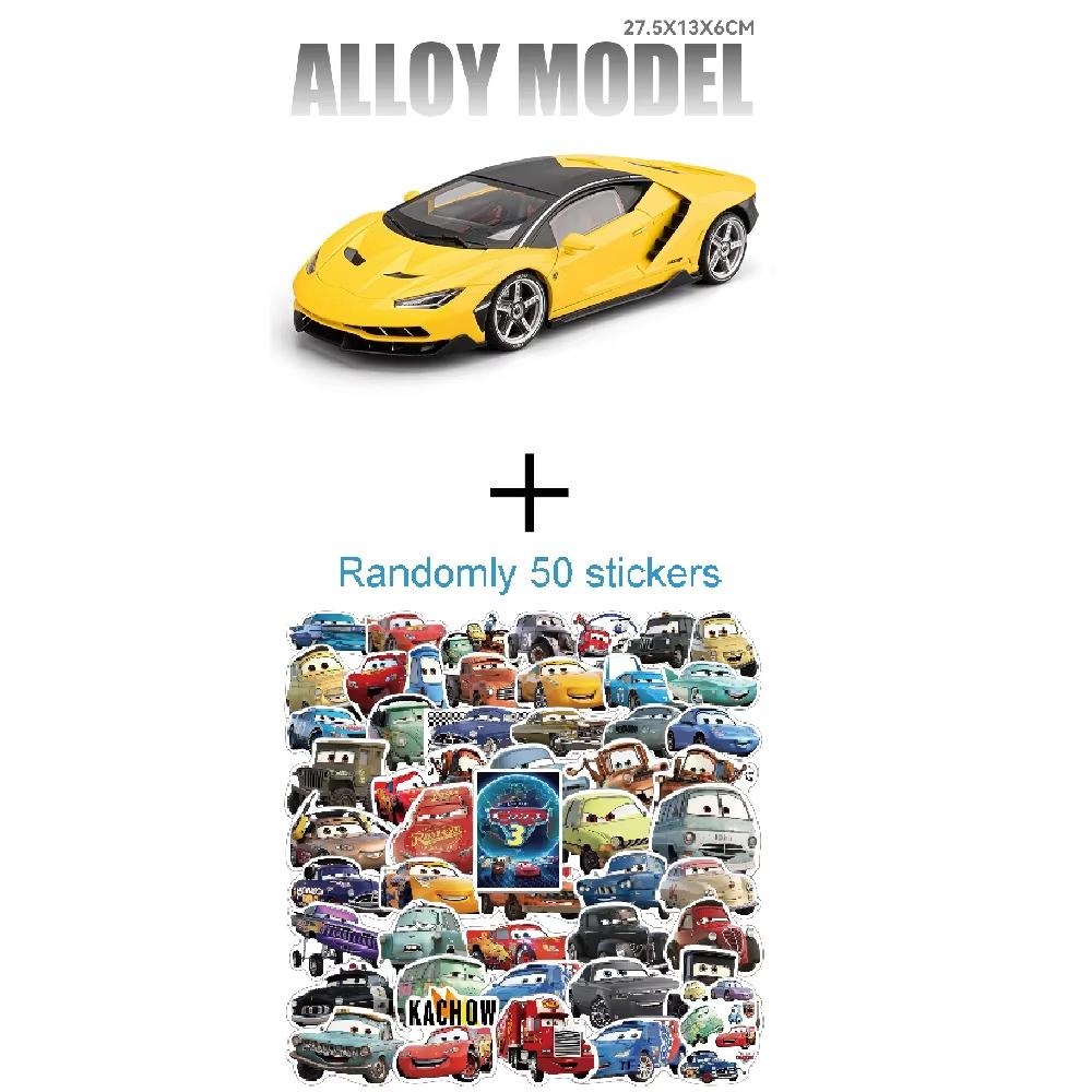 1:18 Scale Lambor LP770 Car Model Toy Metal Die-cast Shock Absorption Vehicles Sound Light Supercar Models Gifts for Children