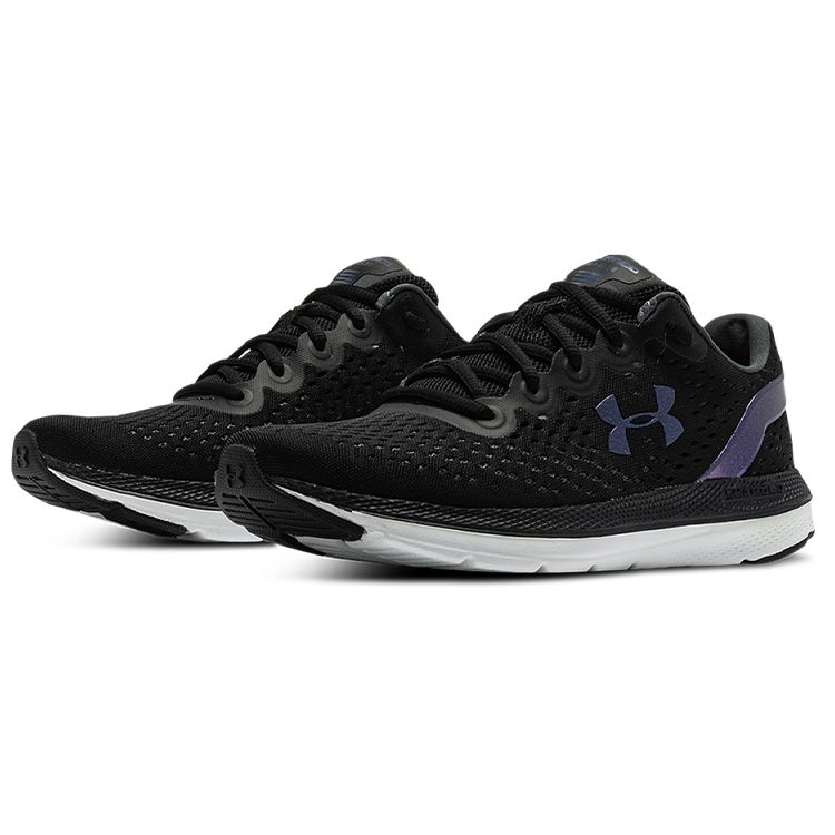 Under Armour Charged Impulse 1 Shift Comfortable Sports Fabric Low Top Running Shoes Women sneaker Black Blue 3024444-001