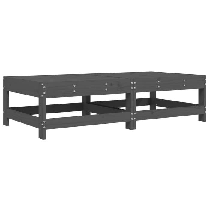 VidaXL Lot de 2 Repose-pieds de Jardin avec Coussins, Tabourets de Terrasse, Chaises de Patio, Meubles de Balcon Extérieur, 825585