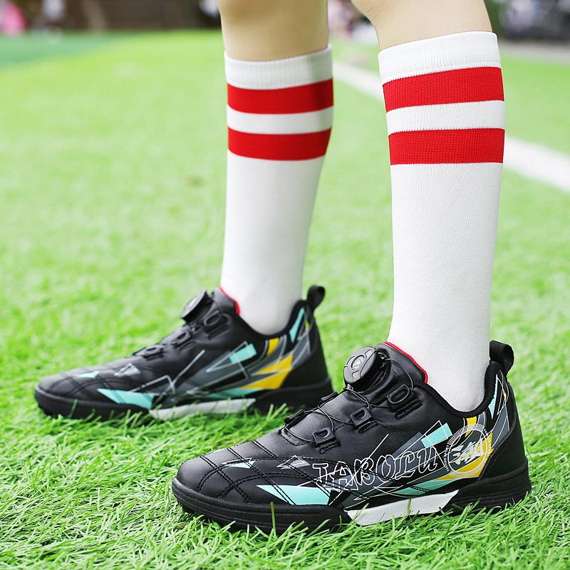 Kids Sneakers Children's Soccer Shoes Non-slip Boys Girls Football Boots Outdoor Ultralight Soccer Trainers Leather Futsal Shoes