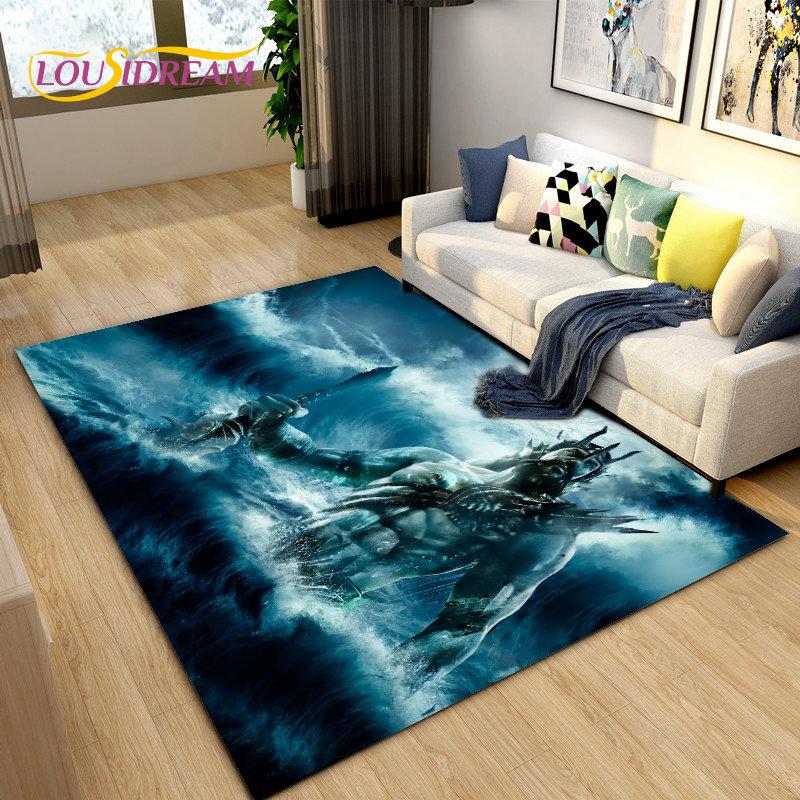 Alfombra grande para gamers de The Elder Scrolls, ideal para sala de estar, dormitorio, sofá, decoración, antideslizante para niños.