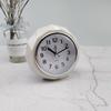 Round Alarm Clock Diamond-Shape Electronic Watch Small Mute Bedside Pointer Clocks Double Bell Silent Desk Table Decor Clock
