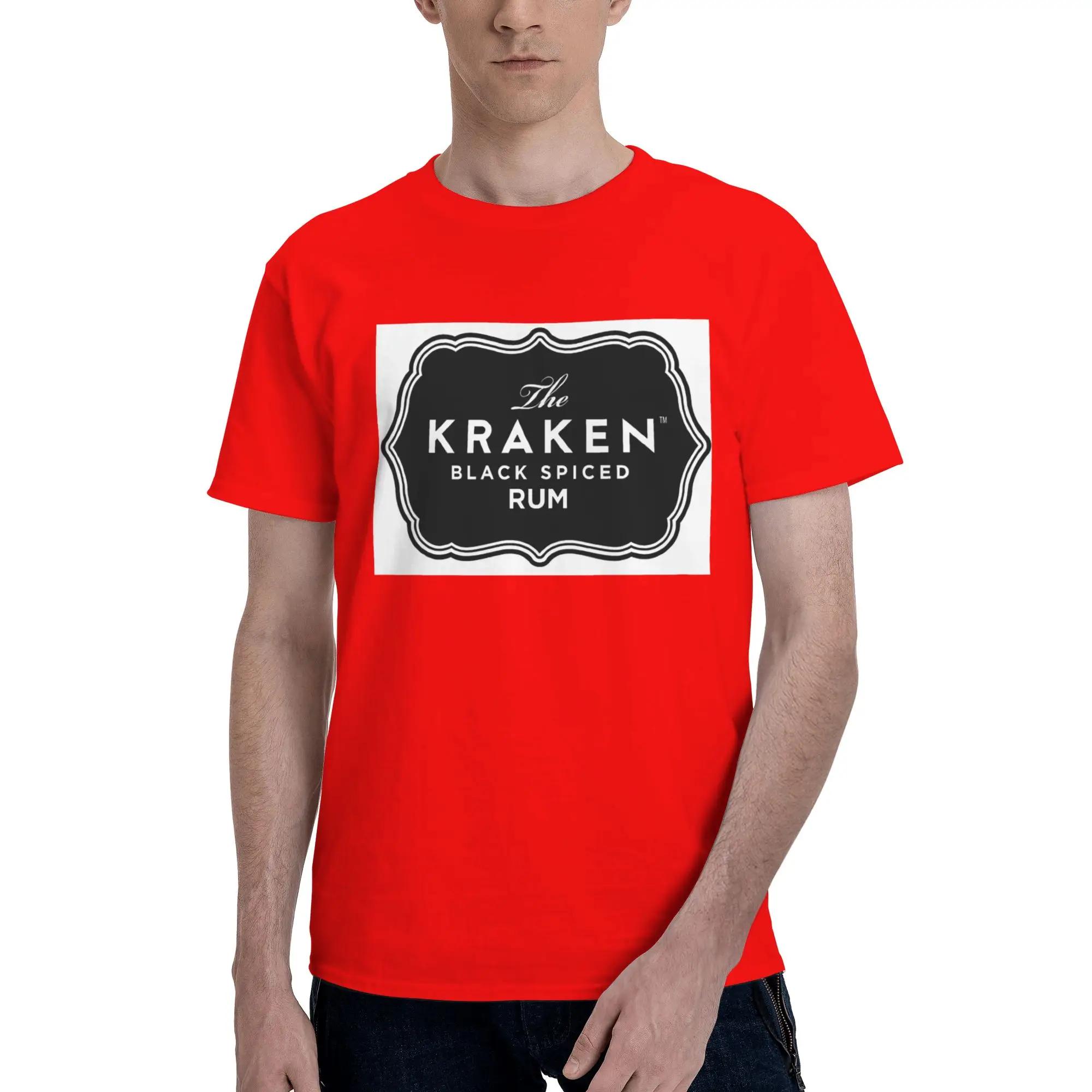 Kraken Rum Men TShirt Plus Size T Shirts Mens Crew Neck Cotton Tees Short Summer Male S
