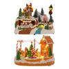 Animated Musical Christmas Gingerbreads Village with Rotating Train,Lighted Christmas Collection Figurine Home Decors
