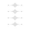 Sticker Tatuaggio Adesivo Lunga Striscia Totem Linea Dita Multi-Immagine Fiore Semplice Liscio Sole Luna Stella Schiena Vita Colonna Vertebrale