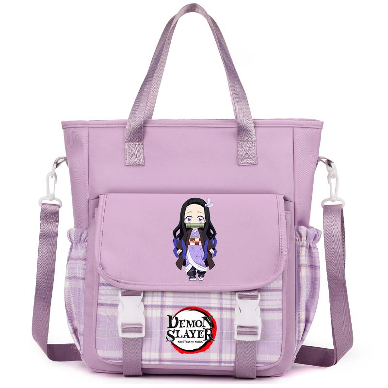 Demon Slayer Tote Bag Crossbody Bag Carrying Bag Shoulder Bag for Teenager Girl Boy Back To School Bag Men Women Leisure Travel Bag Mochila