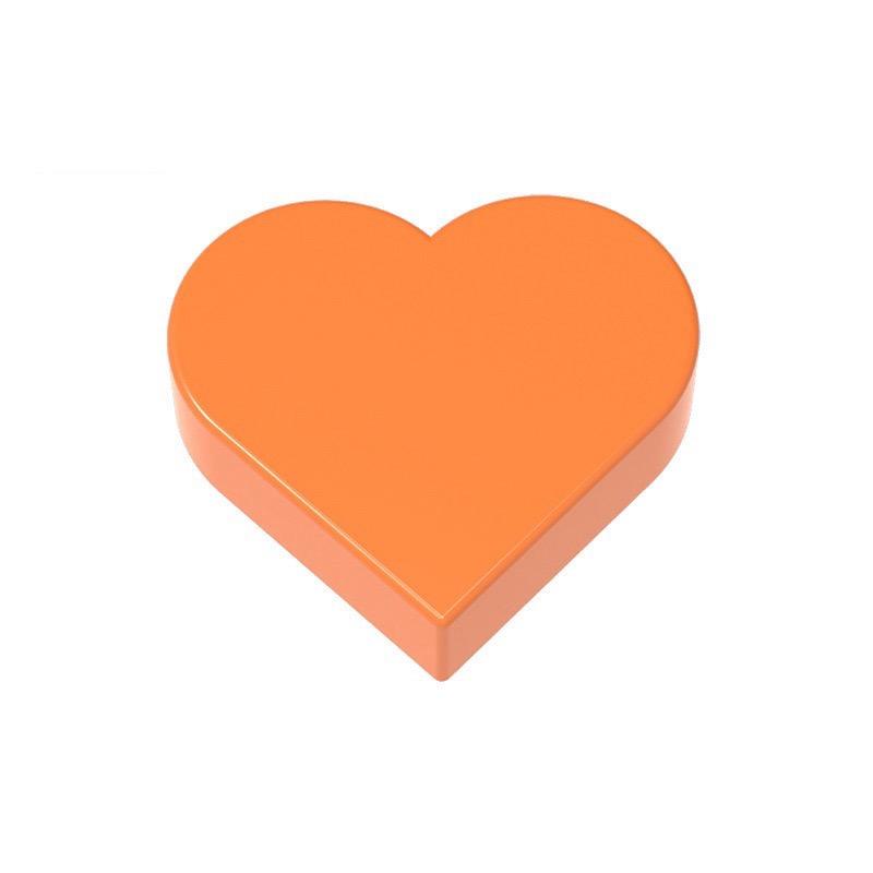 

10PCS 39739 Round 1x1 Heart Building Blocks My Own Creation Love Plate Fitting Including Blocks DO-IT-YOURSELF Children Playthings Present 10PCS оранжевый