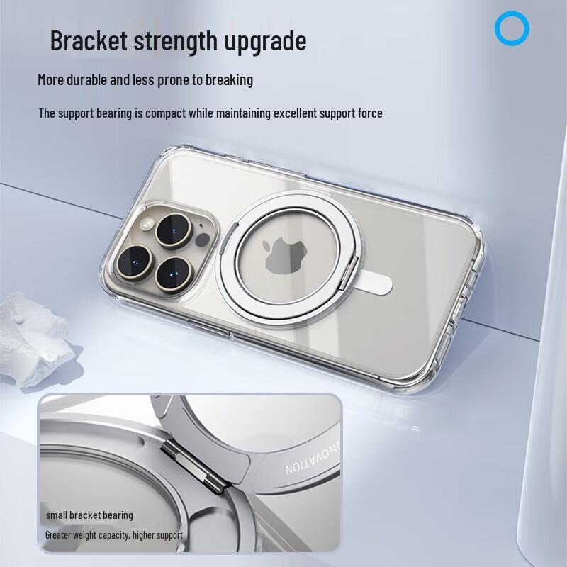 Blue Gorilla Magnetic Stand Clear Case for iPhone 16 Plus