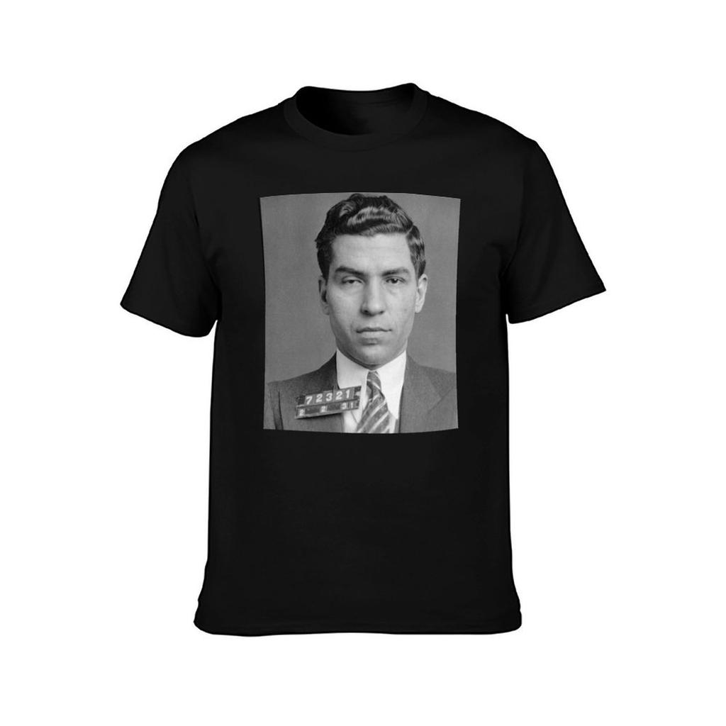 Lucky Luciano Mugshot High Quality TShirt Moisture Control Sports Tee