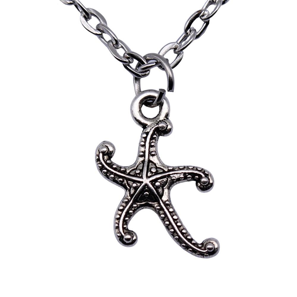 Schildkröte Seestern Muschel Anhänger Antik Bronze Metall Brautkragen Halskette für Strandhochzeit Trendiges Geschenk