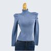 Autumn and Winter Thick Turtleneck Pure Color Knitting Sweater Pullover Bubble Long Sleeve Short Silm Bottoming Shirt Thread Women's Clothing