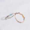 Multi-Color Daisy Zircon Flower Ring for Women - Sweet & Cute Korean Style
