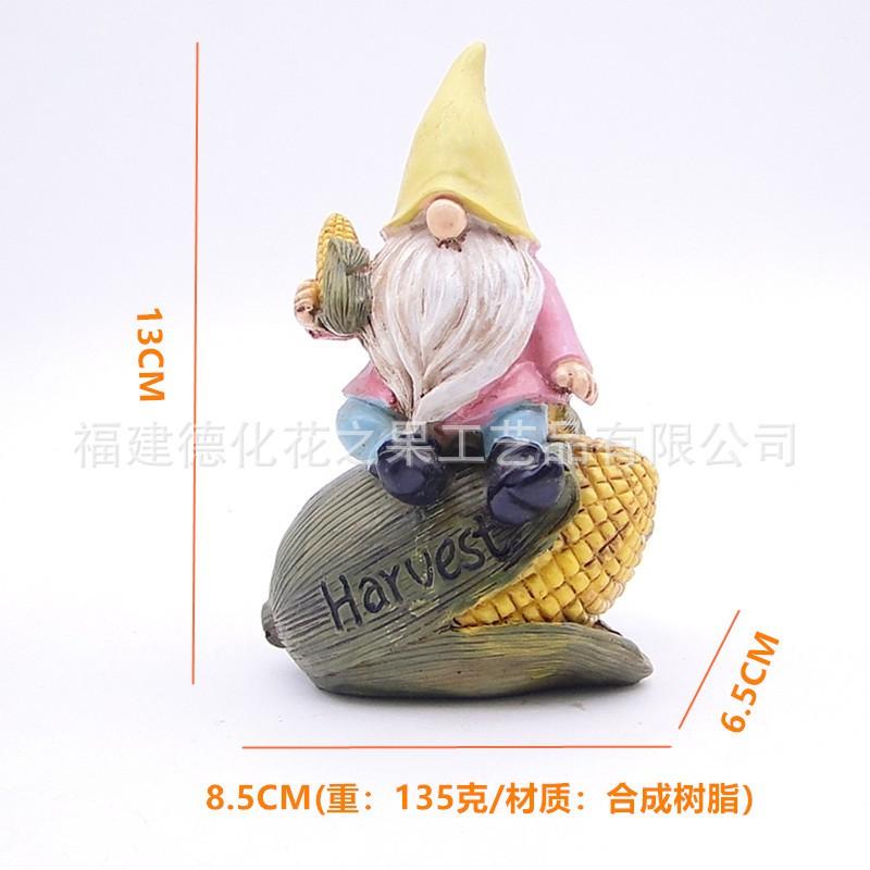 Harvest Festival Gnome Figurines Resin Garden Home Decor Thanksgiving Tabletop Ornaments
