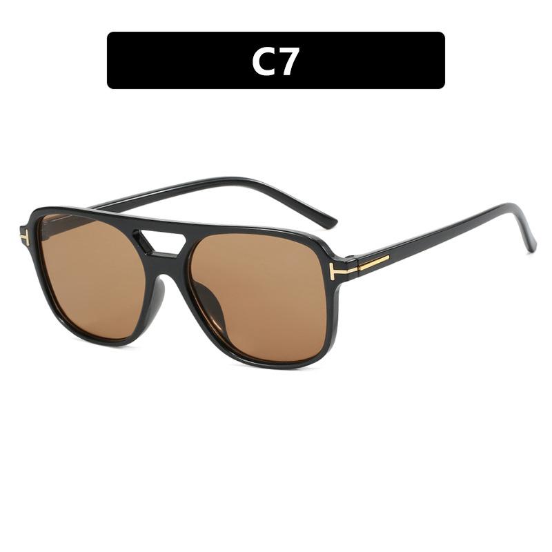T-Shaped Double Beam Double Beam Marine Sunglasses Driving Shading Sunglasses Fashion Box Sunglasses Women