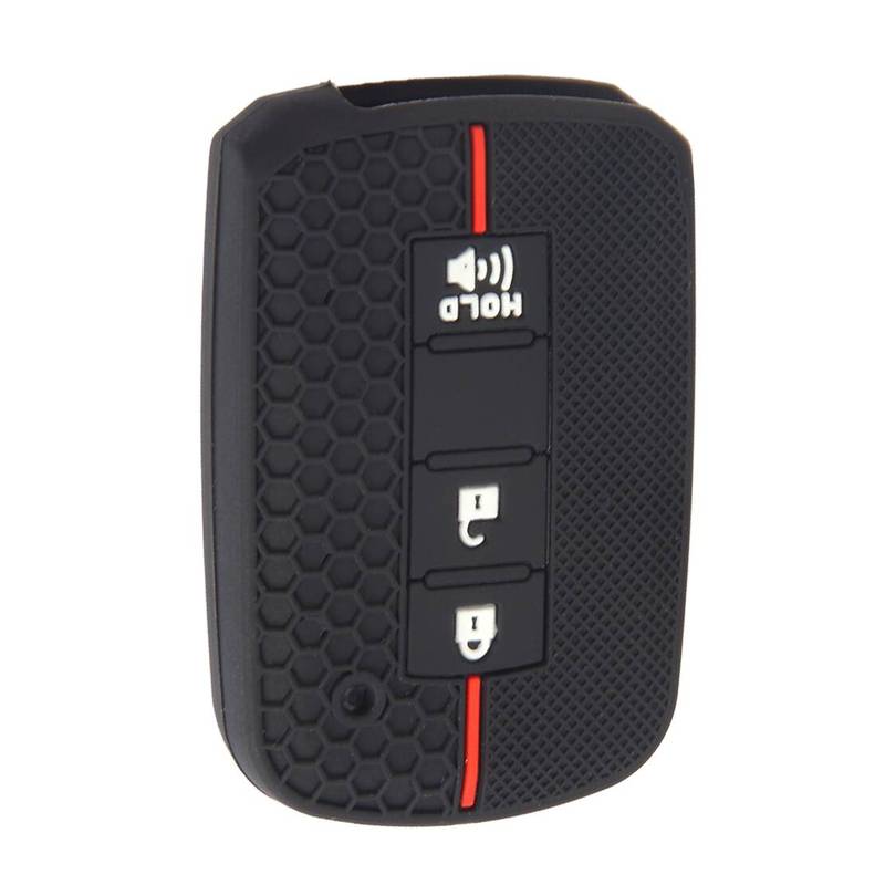 3 Button Smart Fob Remote Key Fob Cover Case Protector fit for Toyota Highlander RAV4 Land Cruiser LC200 Tacoma Black Silica Gel