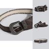 Handmade Vintage Leather Waist Belt With Unique Shape Design For Casual Wear