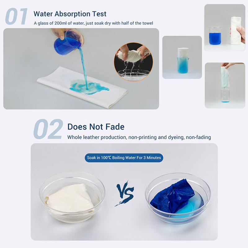 Car Care Cleaning Towel Natural Sheepskin Quick Drying Cloth Super Absorbent Washing Towels Car Wash Tool Accessories