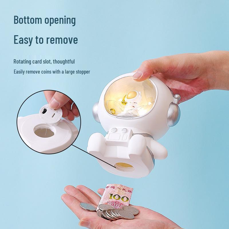 Astronaut Night Light Piggy Bank - Graduation & Birthday Gift for Boys