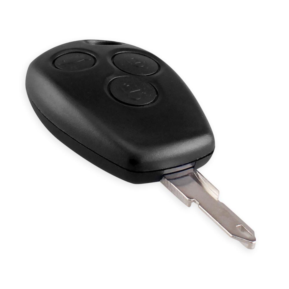 KEYYOU Fernbedienung Schlüsselhülle Gehäuse 3 Tasten für Renault Duster Logan Fluence Clio Vivaro Master Traffic Kangoo Megane Laguna