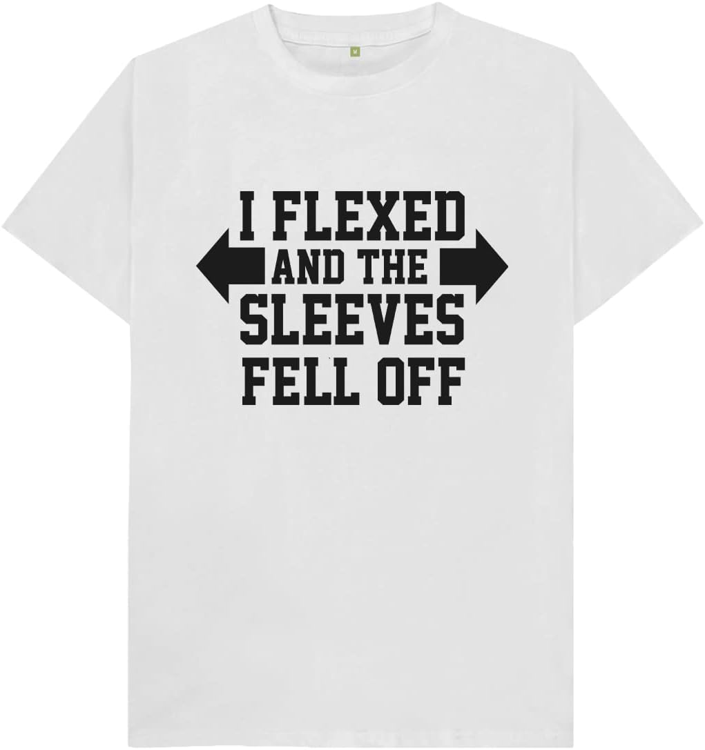 I Flexed and The Sleeves Fell Off Womens Mens T Shirt XL белый
