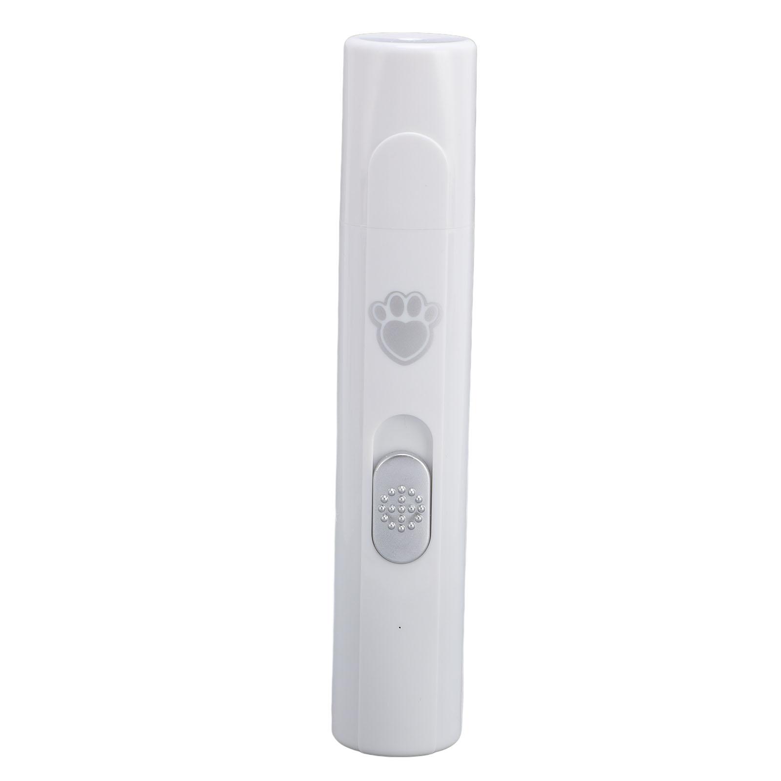 Dog Nail Trimmer 350mah Battery Rechargeable Quiet Multifunctional Safe Pet Nail Grooming Tool for Cat Puppy White