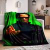 1pc The Matrix Flannel Throw Blanket - HD Printed Lightweight Soft Warm All-Season Blanket for Sofa, Bed, Travel, Camping 005