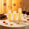 3er-Set flammenlose LED-Kerzen mit integrierter Sternenkette, batteriebetrieben, flackernde LED-Kerzen für die Heimdekoration