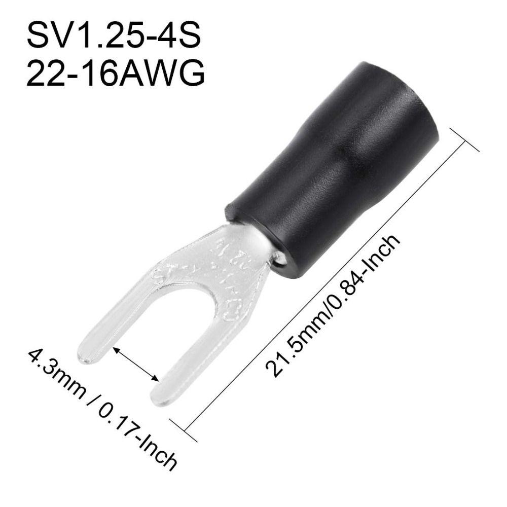 50pcs Insulated U-Type Wire Connector Spade Electrical Terminals Crimp Terminal  Wire Connector