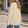 Women's Oversized Color Block Pullover Sweatshirt Long Sleeve Neck Casual Top