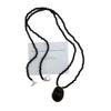 Ebony Oval Necklace: Retro Simple Pendant with Light Luxury and Exquisite High-end Feel Sweater Chain