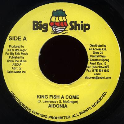 7inch Record IDONIA - King Fish A Come / Unknown Assailan NONE Big Ship 2006 Jamaica Reggae, Ska & Dub Used