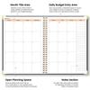 1Pc Blue Undated Budget Planner Spiral Monthly Finance Organizer With Savings Tracker Debt Tracker Expense Log Stickers