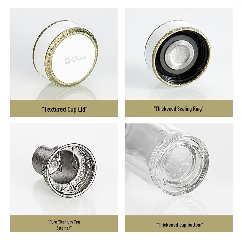 WANXIANG Double-Layer Antibacterial Glass Tea Cup