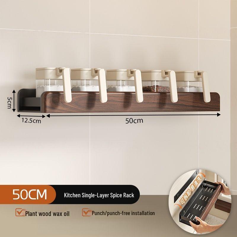 Mensola da Bagno a Muro in Noce con Mobile Lavabo: Scaffale portaoggetti per WC senza foratura