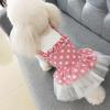 Spring Summer Pet Skirt for Small Dogs Teddy Grid Pettiskirt Dress Puppy Costume Fashion Pet Clothing