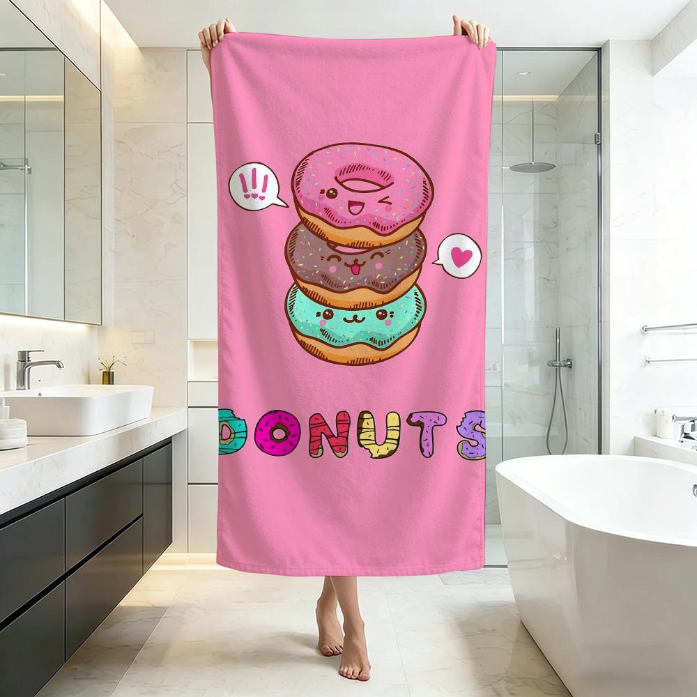 Sweet D-Donut FriendsS Towel Five-Star Hotel Quality Eco-Friendly Ultra Soft Thick Towels & Beach Towels