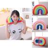 Adorable Rainbow Shaped Plush Cushion For Snuggling And Decorative Accents