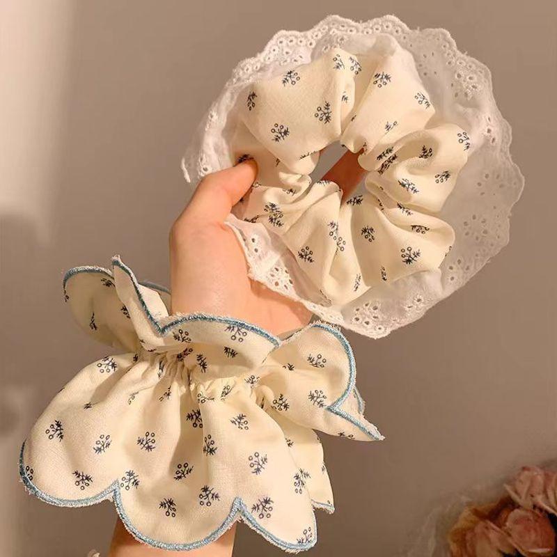 1pc Artistic Style Lace Lace Large Intestine Headband with a High-end and Retro Temperament Hair Accessory