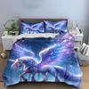 Fantasy Unicorn Trio Set Design Exquisite Three-Piece Bedding Set Gift For Kids And Adults