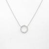 C016 Korean Version New Geometric Collarbone Chain Creative Retro Simple Full Diamond Circle Necklace