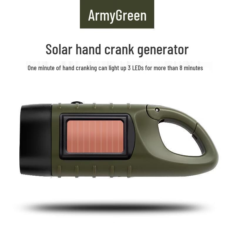 NuFeng Multi-Function Solar Hand-Crank Camping Flashlight
