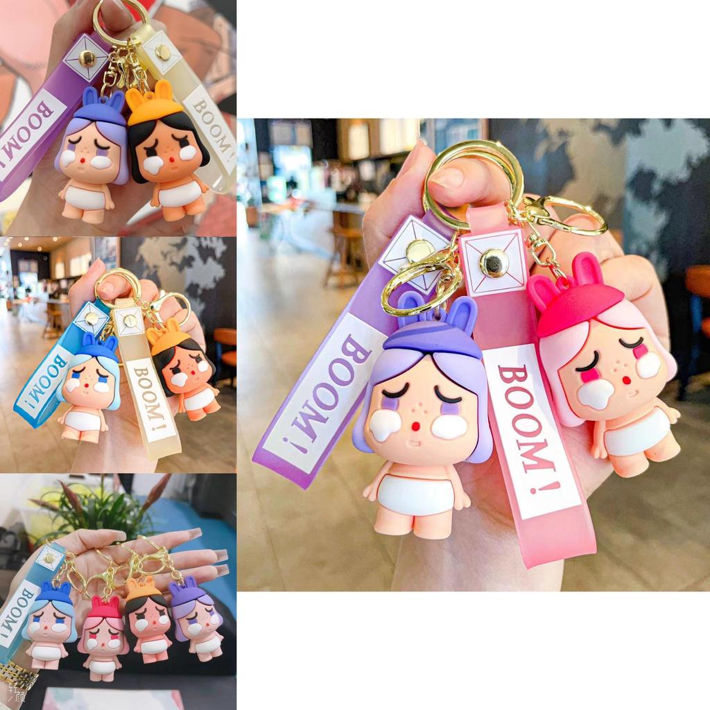 Adorable Crybaby Silicone Keychain Cute Cartoon Bag Charm For Women And Couples