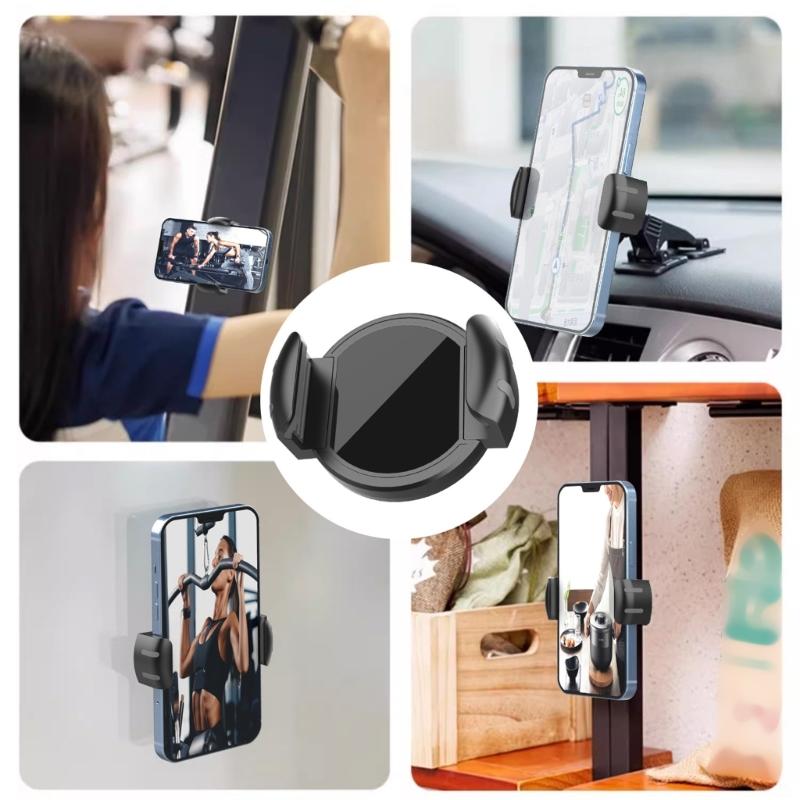 Suporte de Telefone Ajustável com Ímã Embutido Clipe Magnético Universal para Telefone Fixação Rápida para Pegada Segura Antiderrapante