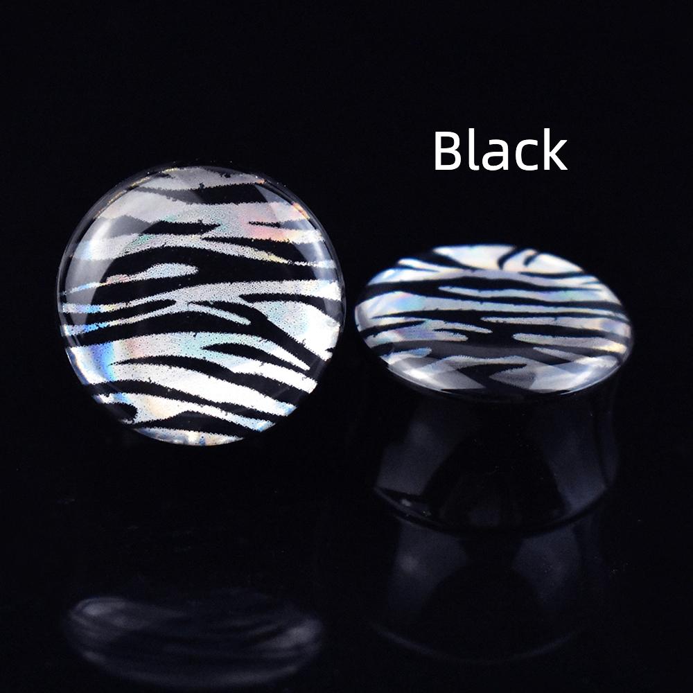 

2 шт. 8-50 мм 1 пара черных тоннелей и плагов для ушей с двойным расширением, пирсинг ушей, расширитель для пирсинга, тоннели для растяжки 8mm чёрный